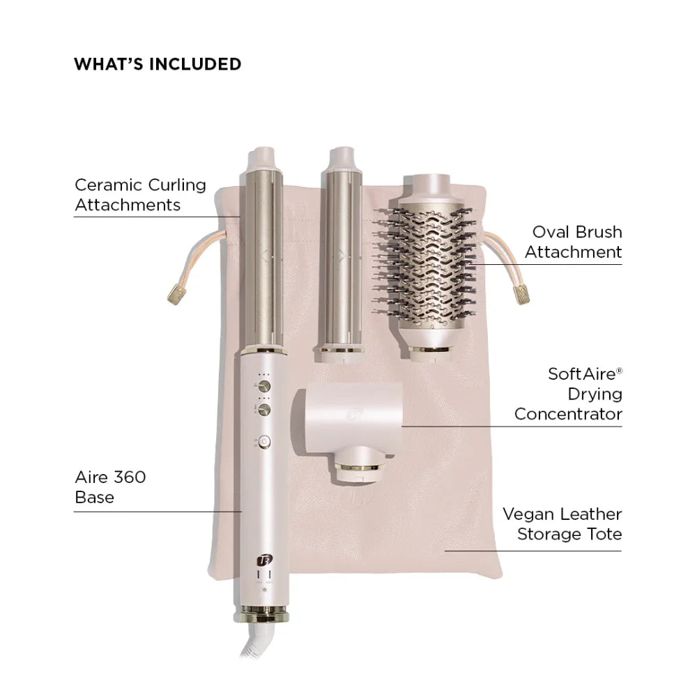 T3 Aire 360 | Ceramic Dual Voltage Air Styler - Satin Blush