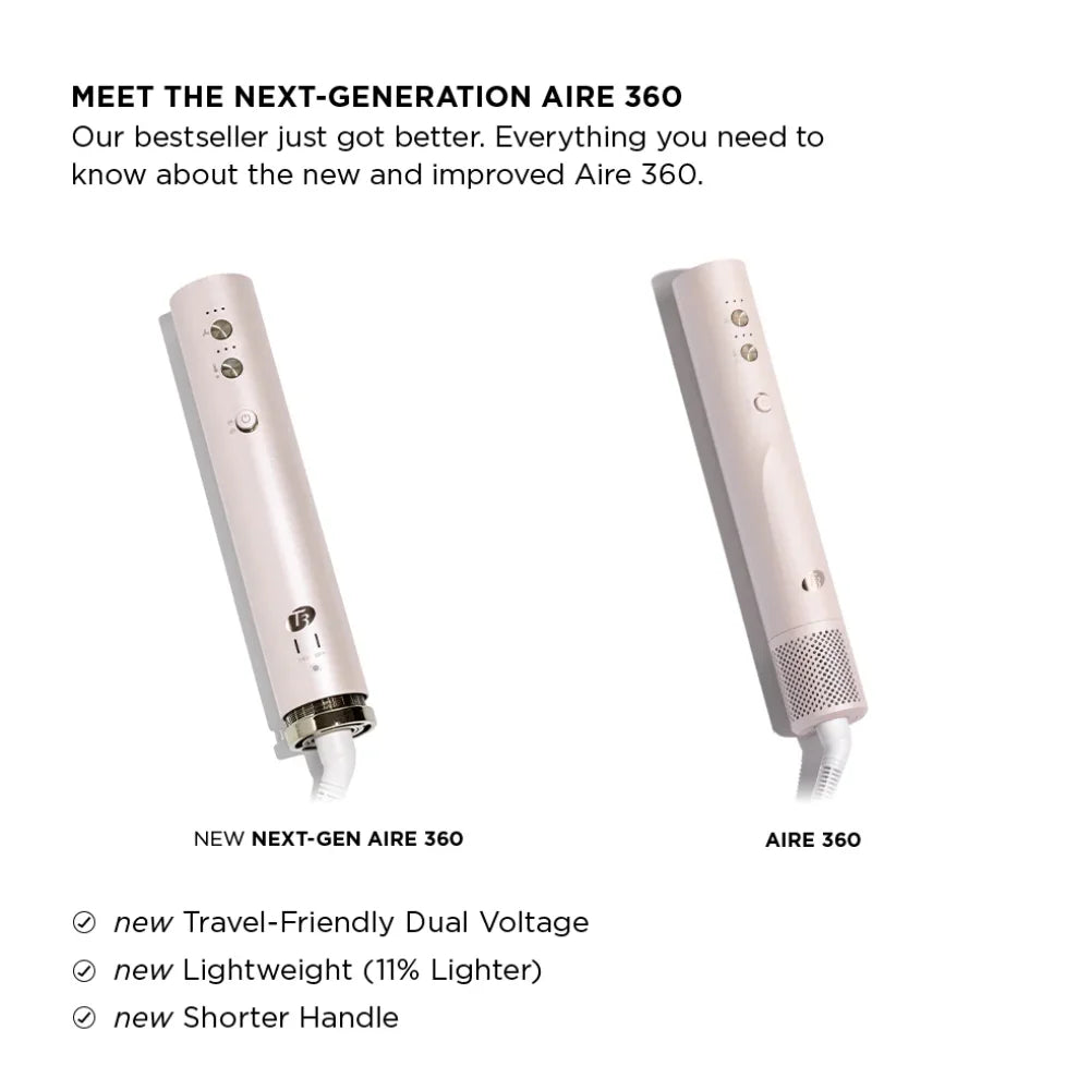 T3 Aire 360 | Ceramic Dual Voltage Air Styler - Satin Blush